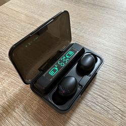 TWS Black Bluetooth 5.0 Wireless Earbuds Headphone Waterproof