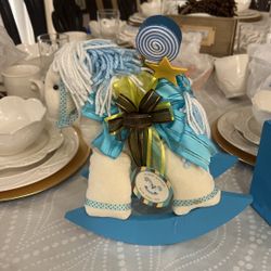 Set of 10 Rocking Horse centerpieces for Baby shower 
