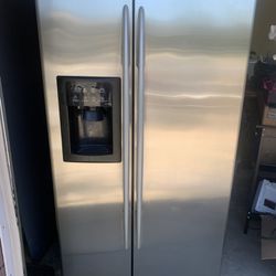 LG Refrigerator, Stainless Steel And Black $450 