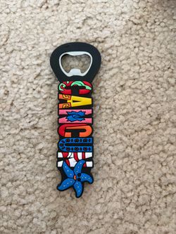 Cancun Souvenir Magnetic Bottle Opener / Fridge Magnet
