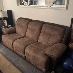 Brown Couch/Sofa Recliner