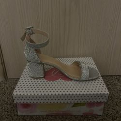 silver rhinestone heels 
