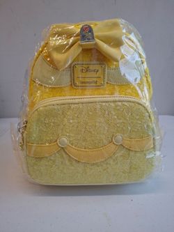 Disney Princess Sequin Collection Belle Loungefly Backpack and Wallet