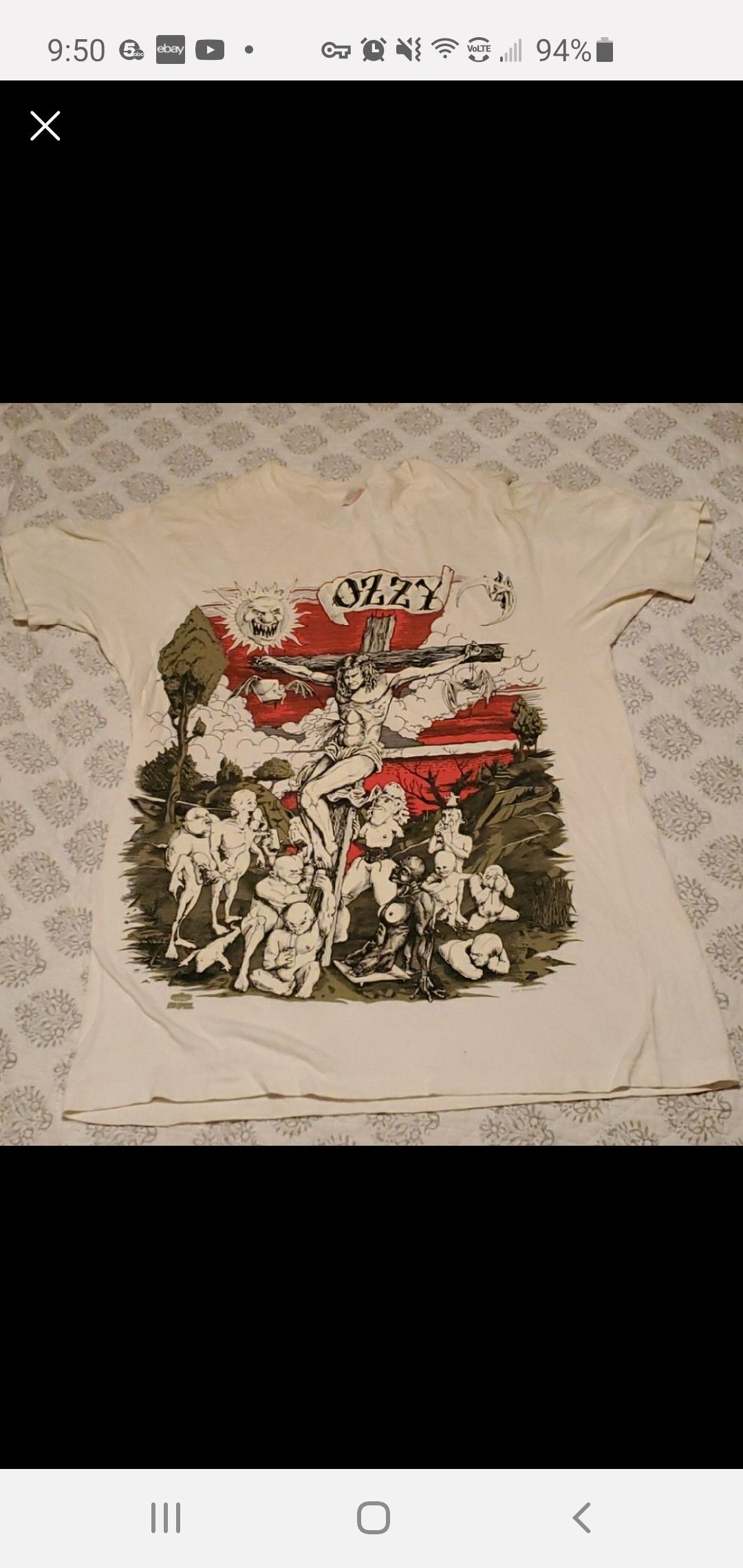 Original Vintage Ozzy Ozborne Concert Shirt