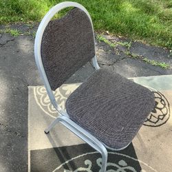 2 Stackable Metal Padded Chairs