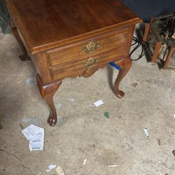 American Of Martinsville Walnut End Table