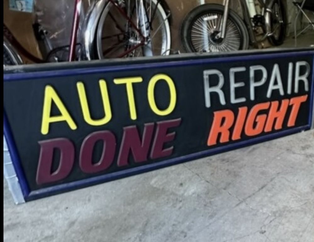 Mechanic Light Up Signs