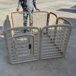 New In Box 34 Inch Tall 8 Panels Dog Pet Exercise Playpen Fence Kennel Enclosure Crate Barrier Adjustable Detachable 