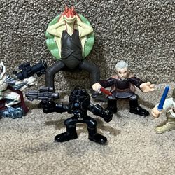 Star Wars Galactic Heroes Playskool lot of 5 Jar Jar Luke Skywalker GENERAL 