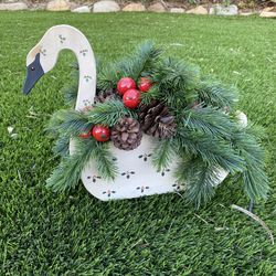 Vintage Christmas Decor Swan Decor And Globe