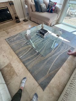Glass coffee table