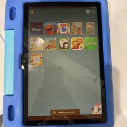 Kids amazon kindle TABLET with blue case