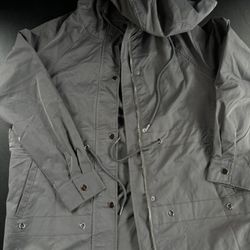 Women’s Rain Jacket With Hood Large (grey)