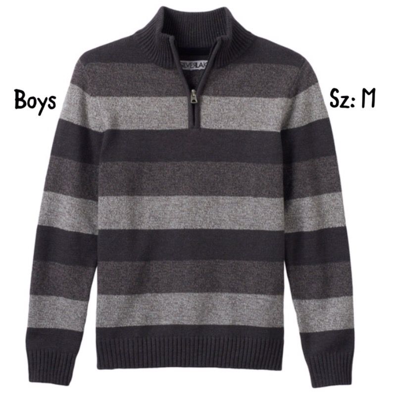 Final Sale NWT Boys Silverlake gray Sweater Sz: M