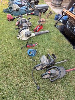 Mixed Power Tool Lot – Saw, Blower, Grinder & More
