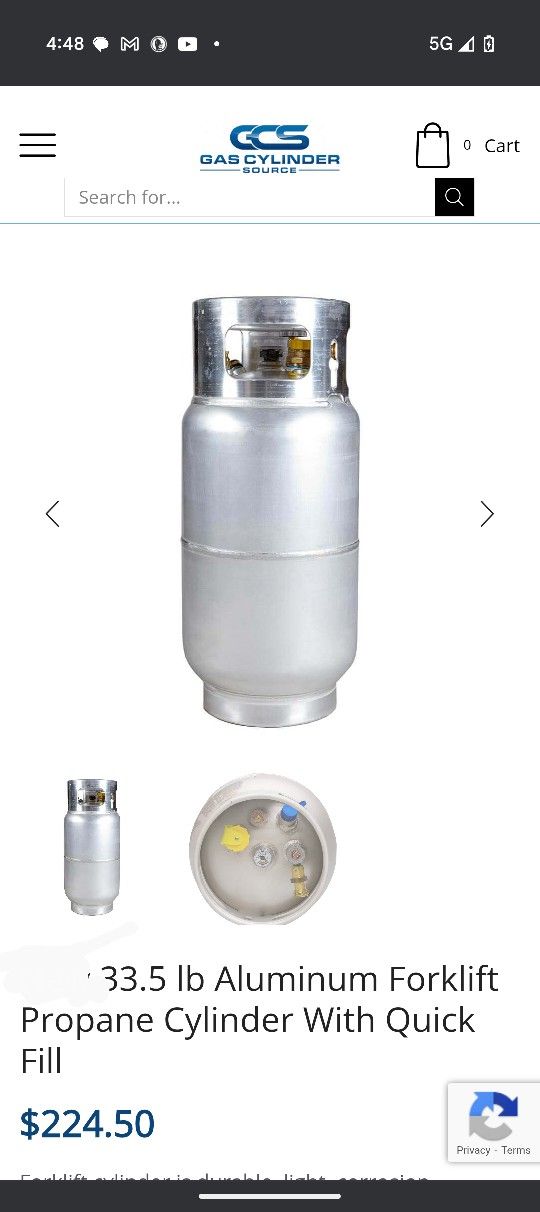 Used Forklift Propane Tanks Full