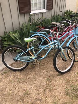 Beach cruisers! women’s and men’s bicycles