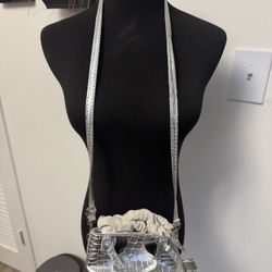 Silver Crossbody Handbag 