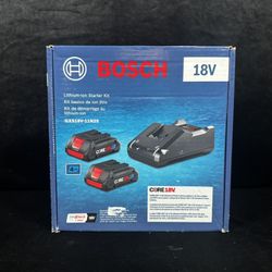 BOSCH 18- Volt 2 Pack Lithium- 4 Ah Battery Kit(Charger Included)