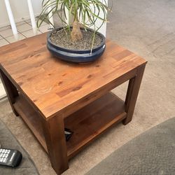 Wood Coffee Table and End Table