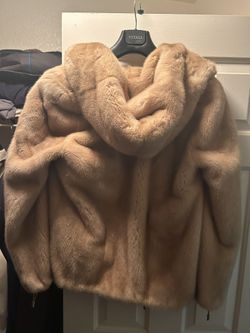 Mink Fur Coat With Hood “Great Stocking Stuffer”