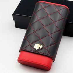 Cohiba Cedar Wood Lined Adjustable 3 Ct Travel Case