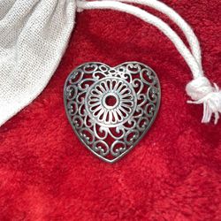 Sterling silver Heart brooch