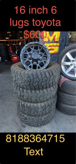 16-Inch 6-Lug for Toyota Wheels and Tires Set