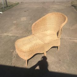 Wicker Chaise Lounge