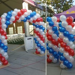 Balloon arch and columns