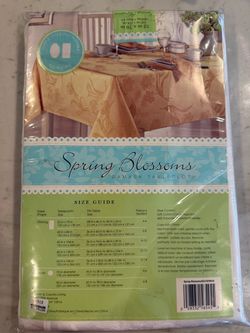 White Cotton Blend Tablecloth 52”*70”, New Still in Package. Priced for Fast Sale!