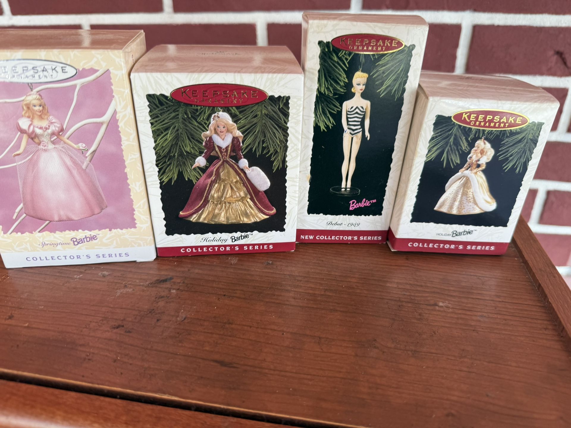 Lot Of Four Barbie Hallmark Keepsake All In Original Boxes 1994 To 1996 see pic