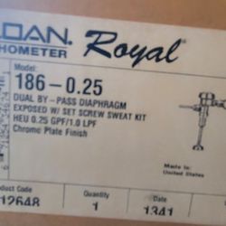 Sloan flushometer 186-0.25