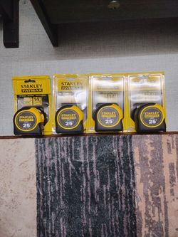 4 twenty five ft Stanley FatMax tape measures