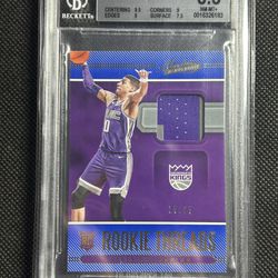 Tyrese Haliburton 2020-21 Panini Absolute RC Rookie Threads 2-Color Patch /25