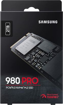 Samsung 980 PRO SSD 2TB PCIe NVMe Gen 4 M.2 Internal Solid State Drive Memory + Enclosure Adapter