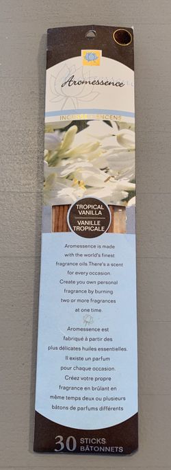 Incense sticks with tropical vanilla scent
