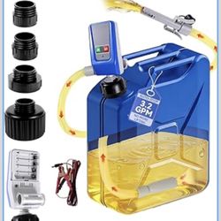 Fuel Transfer Pump with Auto-Stop, 3.2 Gallon per Min, 4 Size Adapters Gas Can Pump with Leak Protection for Gasoline, Diesel, Kerosene new in box $40
