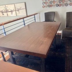 Dining Room Table Wood And Metal
