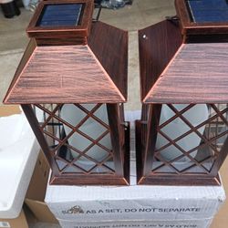 Juego De Lámparas Solares En Buenas Condiciones Tan Nuevas