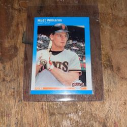 1987 Fleer Update Matt Williams Rookie Baseball Card 