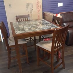 5pc Dinning Room Set Counter Height