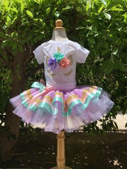 Unicorn birthday tutu