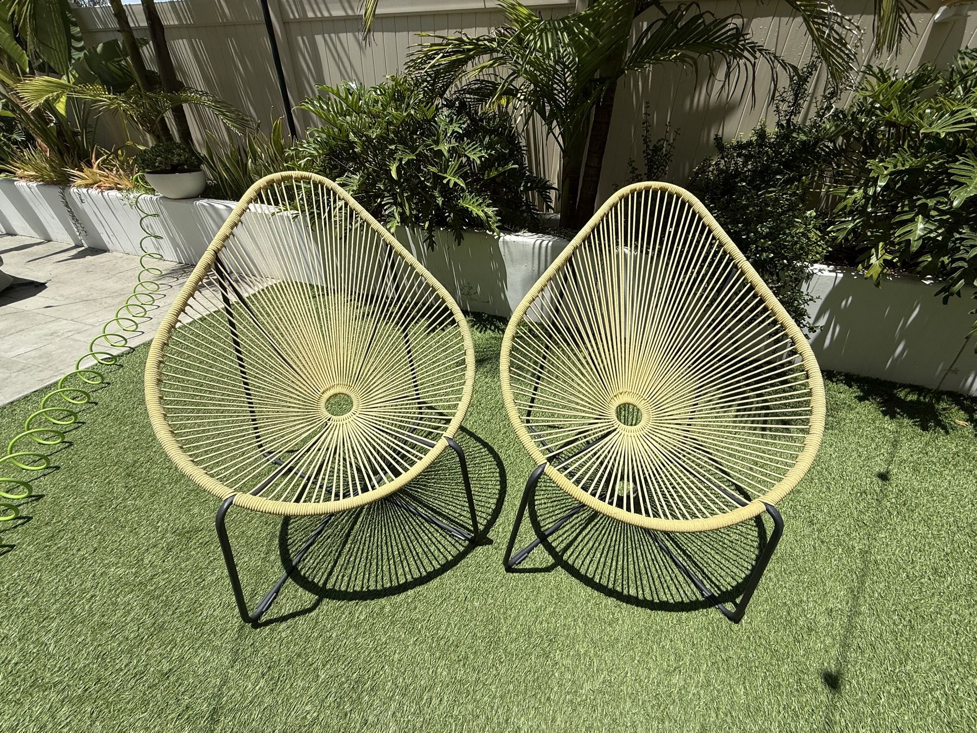 Living Spaces Rope Outdoor Chairs