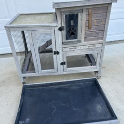 Critter Hutch With Multiple Doors And Ramp 