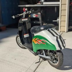 Razor Pocket Mod Electric Scooter with Custom Flame Paint