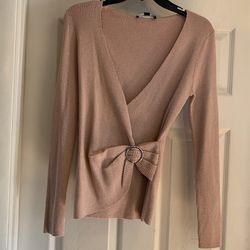 Pink Sweater with Silver Sparkles