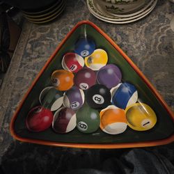 Vintage billiard bowl serving dish