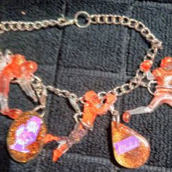 Resin Cleveland Browns Charm Bracelet 
