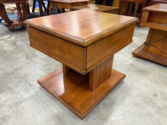 Vintage Brutalist Style Nightstands with Inlay Power Strip